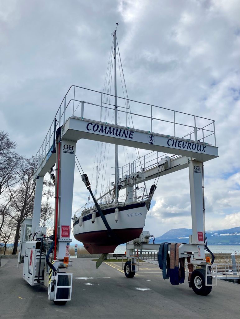 Erstboot beim Einkranen